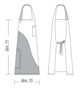 Grembiule unisex con pettorina Madeira Toma Youniform con ricamo gratuito